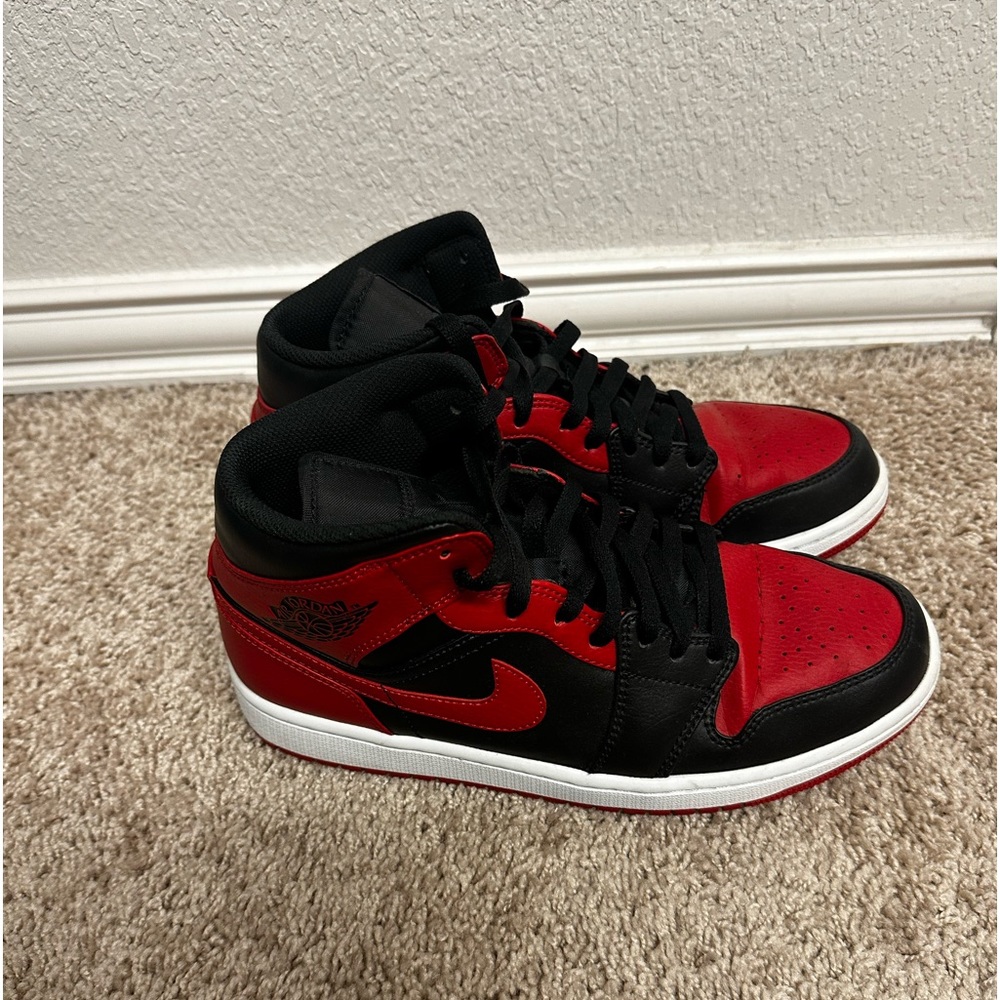 Air Jordan 1, Size 9 - Black and Red